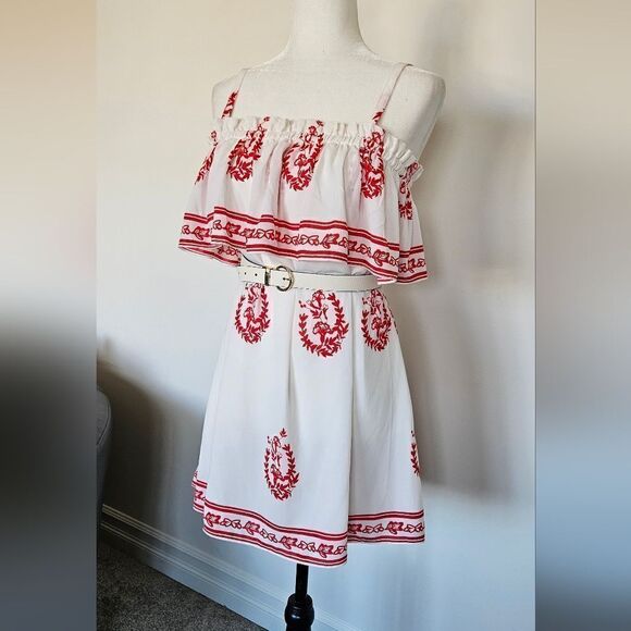 Tularosa red and white dress xs - Picture 3 of 11